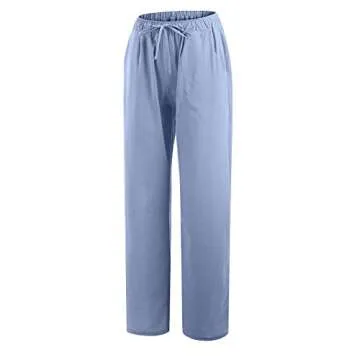 Trendy Women’s Linen Wide Leg Summer Pants - Casual Style