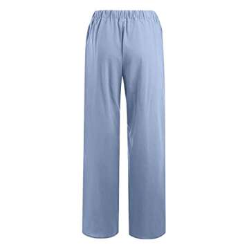 Trendy Women’s Linen Wide Leg Summer Pants - Casual Style