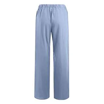 Trendy Women’s Linen Wide Leg Summer Pants - Casual Style