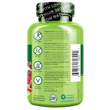 NATURELO Mens Multivitamins - Whole Food Multivitamin for Men with Vitamins, Minerals - 240 Vegetarian Capsules for Energy, Brain, Heart, Eye Health*
