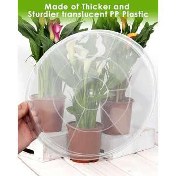 PACETAP 16 inch Plant Saucer Pot Tray 5 Pack, Extra Large Heavy Duty Flower Planter Water Drip Trays for Indoors Outdoors Garden, Round Plastic Planter Water Catcher for Pot, Plant Dish