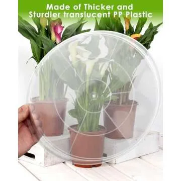 PACETAP 16 inch Plant Saucer Pot Tray 5 Pack, Extra Large Heavy Duty Flower Planter Water Drip Trays for Indoors Outdoors Garden, Round Plastic Planter Water Catcher for Pot, Plant Dish