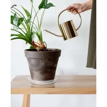 PACETAP 16 inch Plant Saucer Pot Tray 5 Pack, Extra Large Heavy Duty Flower Planter Water Drip Trays for Indoors Outdoors Garden, Round Plastic Planter Water Catcher for Pot, Plant Dish