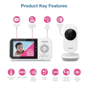 VTech VM819 Baby Monitor - Secure, Reliable, Feature-Packed