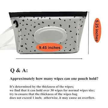 Portable Wet Wipe Pouch Reusable & Refillable Baby Wipes Dispenser, Eco Friendly and Lightweight Han...
