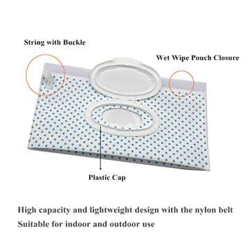 Portable Wet Wipe Pouch Reusable & Refillable Baby Wipes Dispenser, Eco Friendly and Lightweight Handy Travel Diaper Wipes Carrying Case Holder | Keeps Wet Wipes Moist (6 Pack)