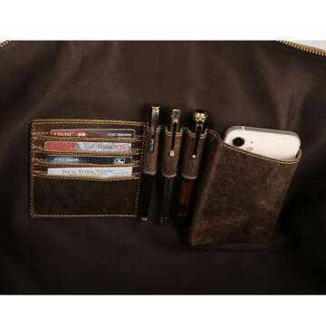 KomalC Leather Travel Duffle Bags for Men and Women Full Grain Leather Overnight Weekend Leather Bags Sports Gym Duffle. (Buffalo Distressed Tan)