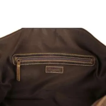 KomalC Leather Travel Duffle Bags for Men and Women Full Grain Leather Overnight Weekend Leather Bags Sports Gym Duffle. (Buffalo Distressed Tan)