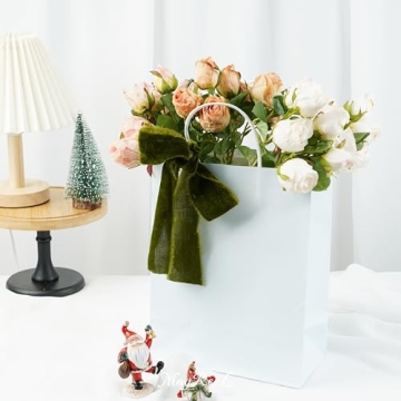 MAYREEL Moss Green Velvet Ribbon for Weddings and More