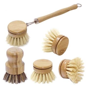 Cosumina Bamboo Kitchen Brush - Sustainable Dish Cleaning Tool