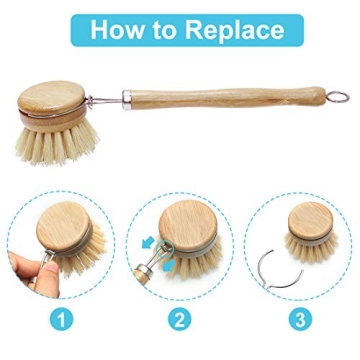 Cosumina Bamboo Kitchen Brush - Sustainable Dish Cleaning Tool