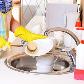 Cosumina Bamboo Kitchen Brush - Sustainable Dish Cleaning Tool