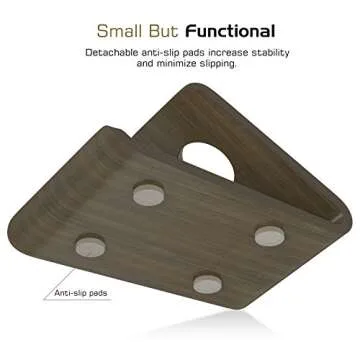 MoKo Wooden Cell Phone Stand for All Devices - Walnut