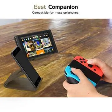 MoKo Wooden Cell Phone Stand for All Devices - Walnut