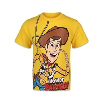 Disney Pixar Toy Story Big Boys 4 Pack T-Shirts for Kids
