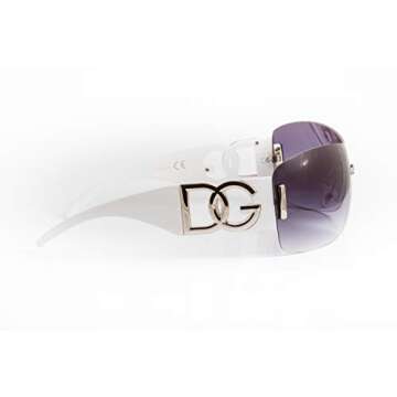 G Gucineri Sunglasses for Women Oversize Retro Eyewear Vintage Blenders Sun Glasses (White)