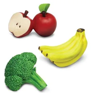 Safari Ltd. Fruits & Vegetables TOOB - 8 Mini Figurines Including Pears, Oranges, Apples, Artichokes, Carrots, Bananas, Broccoli, and Corn - Educational Toy Figures for Boys, Girls & Kids Ages 3+