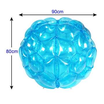 SUNSHINEMALL 2 Pack Inflatable Bumper Balls for Kids Giant Zorb Ball Sumo Balls Human Hamster Ball Bubble Balls for Adults Full Body Buddy Outdoor Toys for Kids(36" Red +Blue)