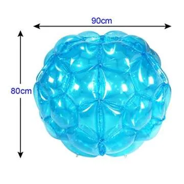 SUNSHINEMALL 2 Pack Inflatable Bumper Balls for Kids Giant Zorb Ball Sumo Balls Human Hamster Ball Bubble Balls for Adults Full Body Buddy Outdoor Toys for Kids(36" Red +Blue)