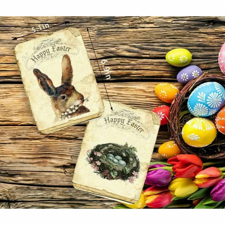 Vintage Easter Banner & Bunny Garland for Spring Decor