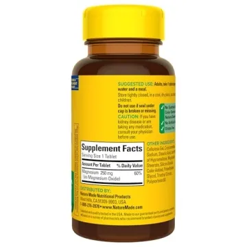 Nature Made Magnesium Oxide 250 mg Tablets for Relaxation Support