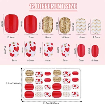 240 Pieces Cute Press on False Nails for Kids