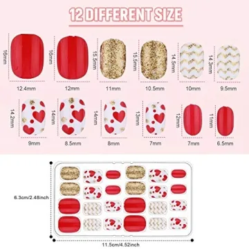 240 Pieces Cute Press on False Nails for Kids