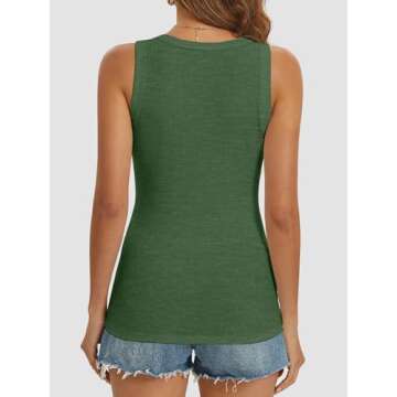 ATHMILE Women's Slim Fit Sleeveless Casual Tank Top