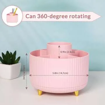 SKYDUE 360 Degree Rotating Desk Organizer for Home