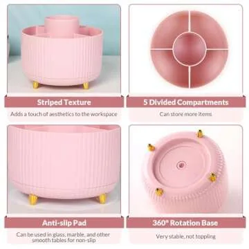 SKYDUE 360 Degree Rotating Desk Organizer for Home