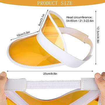 Ultrafun Unisex Candy Color Sun Visors Hats - UV Protection Cap for Sports