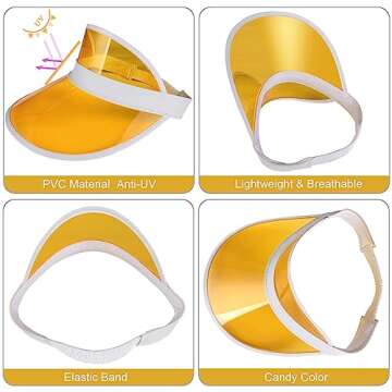 Ultrafun Candy Color Sun Visors - UV Protection Hats