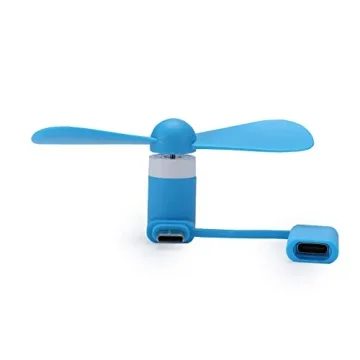 Mini Cell Phone Fan 2-in-1 for iPhone & Android