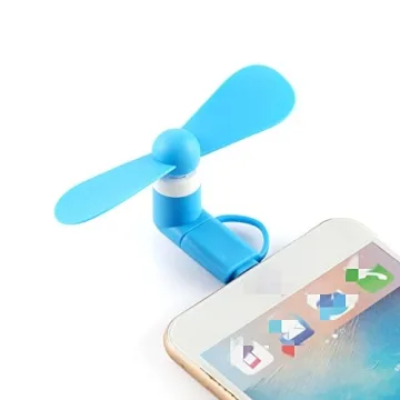 Mini Cell Phone Fan 2-in-1 for iPhone & Android