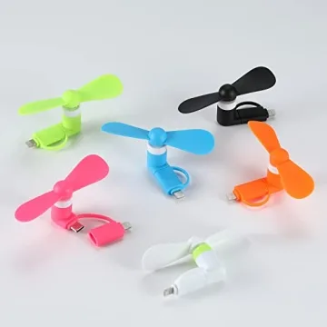 Mini Cell Phone Fan 2-in-1 for iPhone & Android