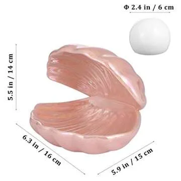 IMIKEYA Shell Pearl Nightlight for Elegant Home Decor