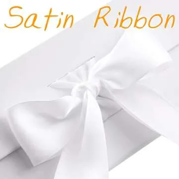 GREEN BEAN Large Gift Box with Lid for Presents 13x9.7x3.4 Inches, White Magnetic Gift Box with Ribbon, Bridesmaid Proposal Box, Luxury Gift Box (Glossy White)