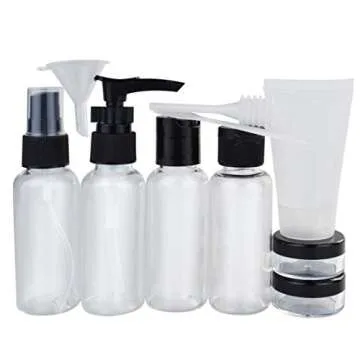 Wobe Travel Bottles and TSA Approved Toiletry Bag, Clear Quart Size with Leak-Proof Travel Container...