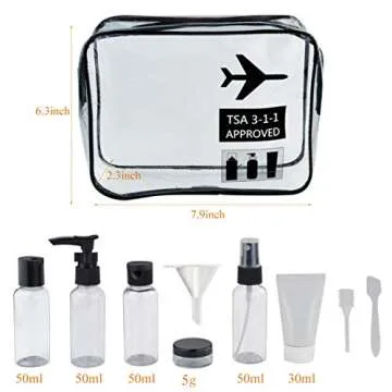 Wobe Travel Bottles & TSA Bag - Leakproof Travel Set