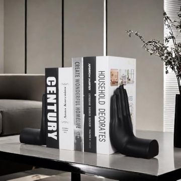 Unique Decorative Hands Bookends for Stylish Book Storage