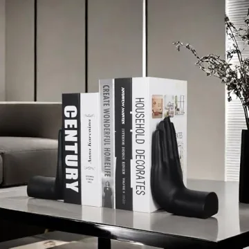 Unique Decorative Hands Bookends for Stylish Book Storage