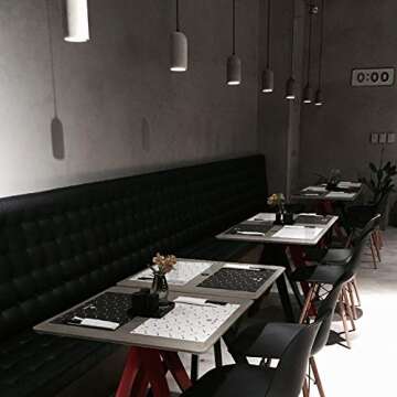 TopDeng Industrial Concrete Cement Pendant Lights, E26 Vintage American Village Style Chandeliers fo...