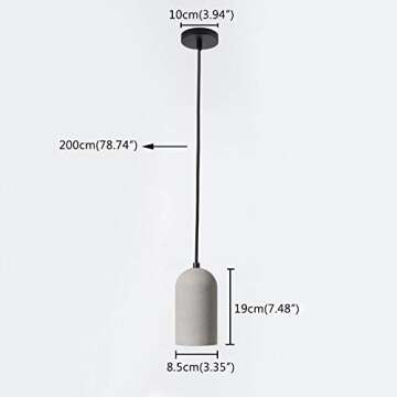 TopDeng Cement Pendant Lighting for Home and Commercial Use