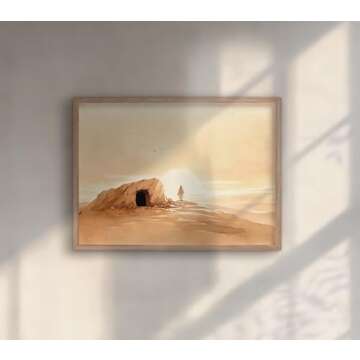 ESSEN Life | The Empty Tomb | Christian Easter Decorations, Easter Decorations Religious, Resurrection Decorations, Resurrection of Jesus Christ, Jesus Poster Decor, Christian Wall Art, Christian Home