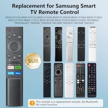 (Pack of 2) Universal Replacement for Samsung-Smart-TV Remote Control - Compatible with Samsung-Frame TV Crystal QLED OLED UHD Curved Neo 4/8K Smart TVs