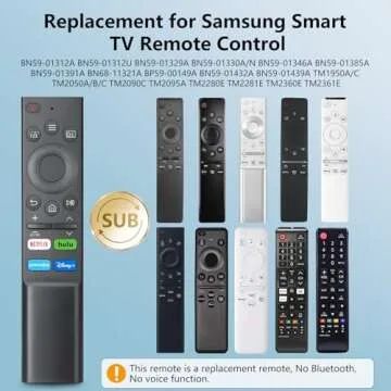 (Pack of 2) Universal Replacement for Samsung-Smart-TV Remote Control - Compatible with Samsung-Frame TV Crystal QLED OLED UHD Curved Neo 4/8K Smart TVs