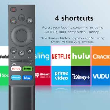 (Pack of 2) Universal Replacement for Samsung-Smart-TV Remote Control - Compatible with Samsung-Frame TV Crystal QLED OLED UHD Curved Neo 4/8K Smart TVs
