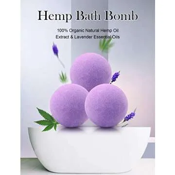 Kastu Bath Bombs 2 Pack with Natural Hemp Oil & Lavender