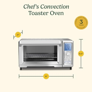 Cuisinart Convection Toaster Oven, Stainless Steel, 16.93"D x 20.87"W x 11.42"H, TOB-260N1