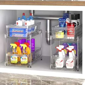 YOOMIDDA Storage Organizer with Pull-out Drawer and Dividers